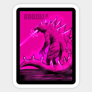 Godjilla attack Sticker